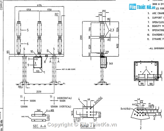 Bản vẽ,máy cắt,mạch máy cắt,Máy cắt ABB